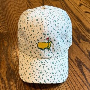 Masters American Needle Men’s White Green Yellow Letter Adjustable Golf Hat